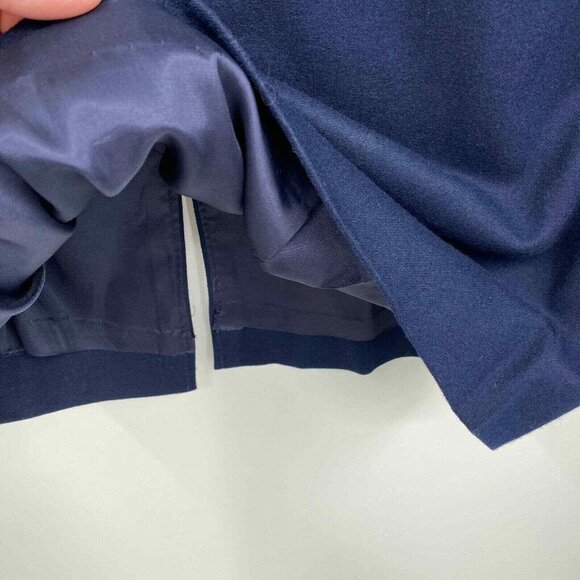 Vintage‎ Pendleton Modest Skirt Womens 6 Navy Blue Wool Pleated Lined Pockets - Picture 8 of 9